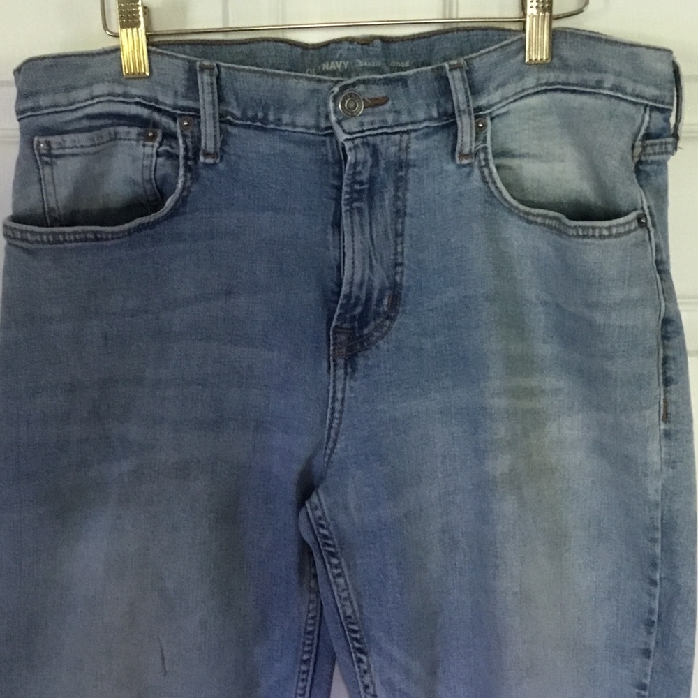Y2K Loose Fit Old Navy Men's ‎ Light Wash Straight Jeans 34x30